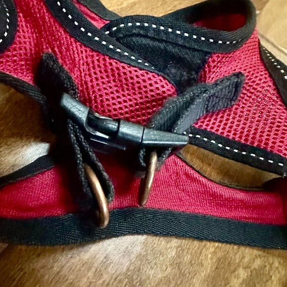 Red Dog Harness with Peace Love Paw Patch - Picture 2 of 5